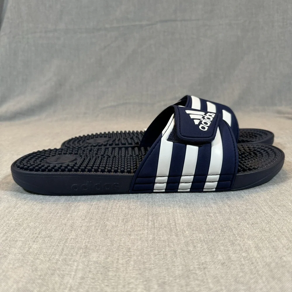 Adidas‎ Adissage Sandals Men's Size 13 Womens 14 Slides Massage Blue Pool Shower